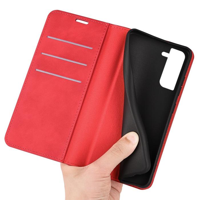 Bild 4, Samsung Galaxy S23 Plus Flip Fodral Skin Touch Röd