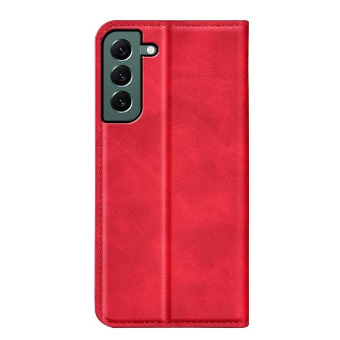 Bild 6, Samsung Galaxy S23 Plus Flip Fodral Skin Touch Röd