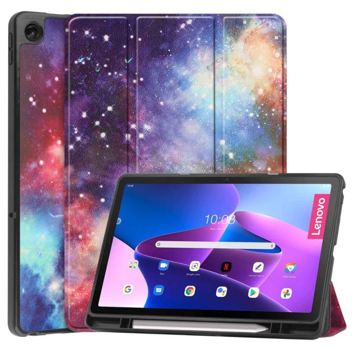 Bild 1, Lenovo Tab M10 Plus Gen 3 Fodral Tri-Fold Cosmic Space