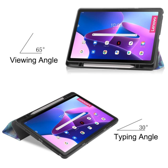Bild 2, Lenovo Tab M10 Plus Gen 3 Fodral Tri-Fold Cosmic Space