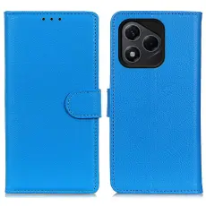 Honor 400 Lite Fodral Litchi L&auml;der Bl&aring;