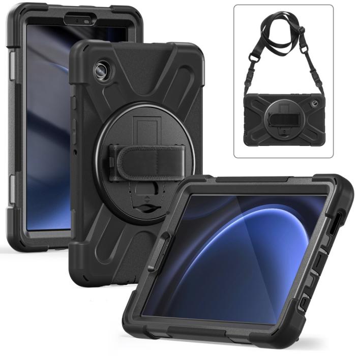 Bild 2, Samsung Galaxy Tab A9 Skal 360 Rotation Shockproof Med Rem