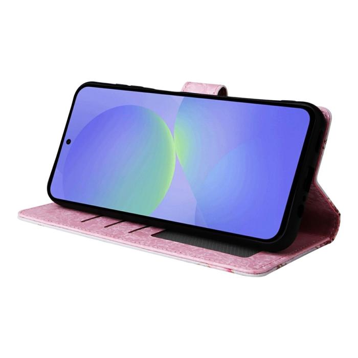 Bild 3, Samsung Galaxy A37 5G Fodral RFID Läder Rosa Blommor