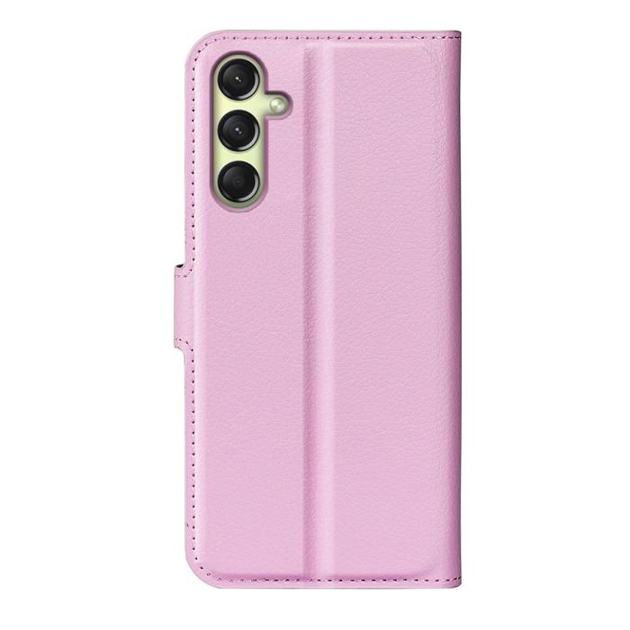 Bild 6, Samsung Galaxy A16 Fodral Litchi Läder Ljus Rosa