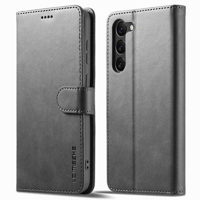 Bild 1, LC.IMEEKE Samsung Galaxy S24 Plus Fodral Läder Grå