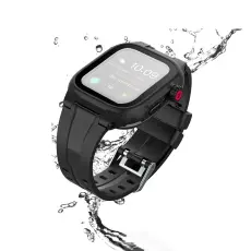 ShellBox Armband Apple Watch 44 mm Vattent&auml;tt Skal Svart