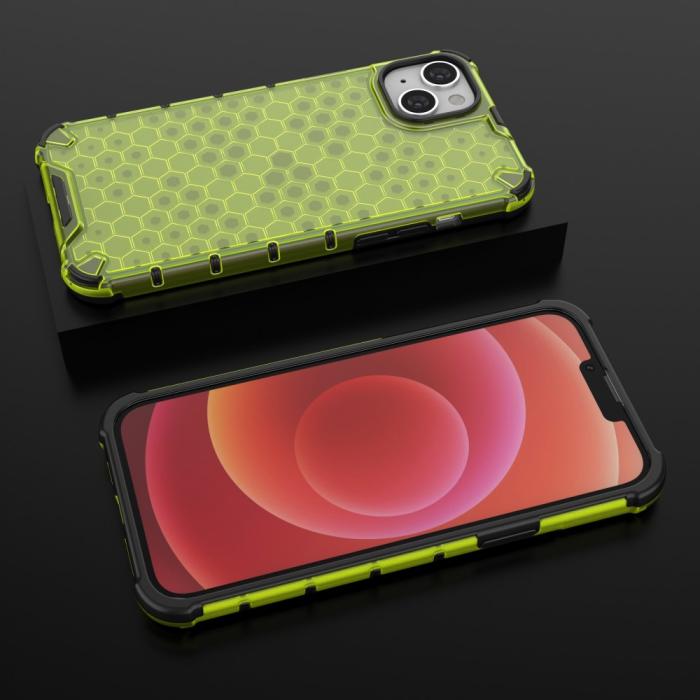 Bild 4, iPhone 15 Plus Skal Honeycomb Shockproof Grön