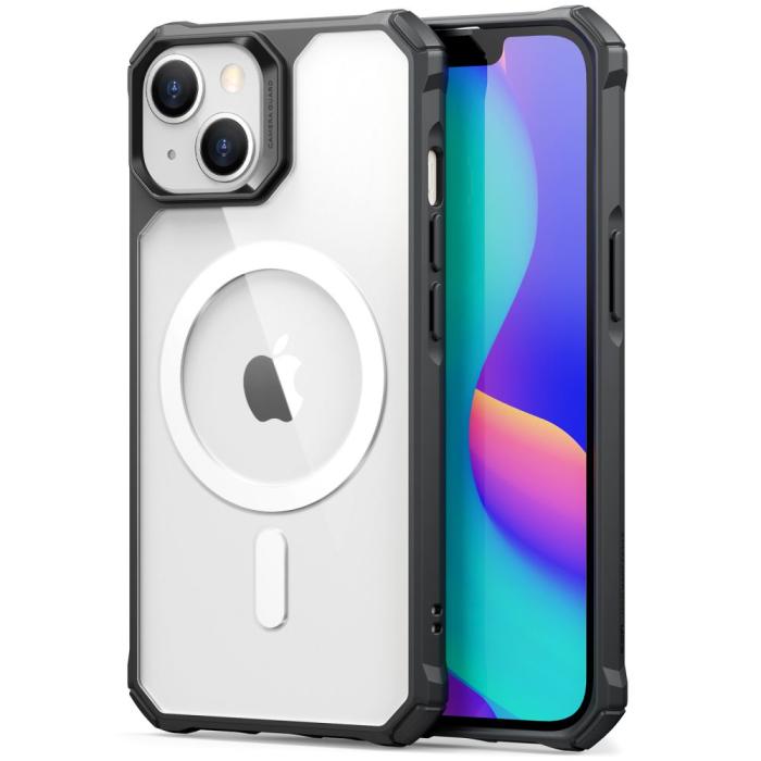 Bild 1, ESR iPhone 15 Plus / 14 Plus Skal Air Armor HaloLock MagSafe Transparent/Svart
