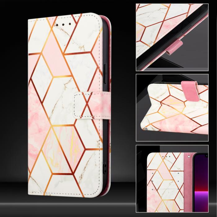 Bild 5, Samsung Galaxy S26 Fodral Marmor Rosa / Vit