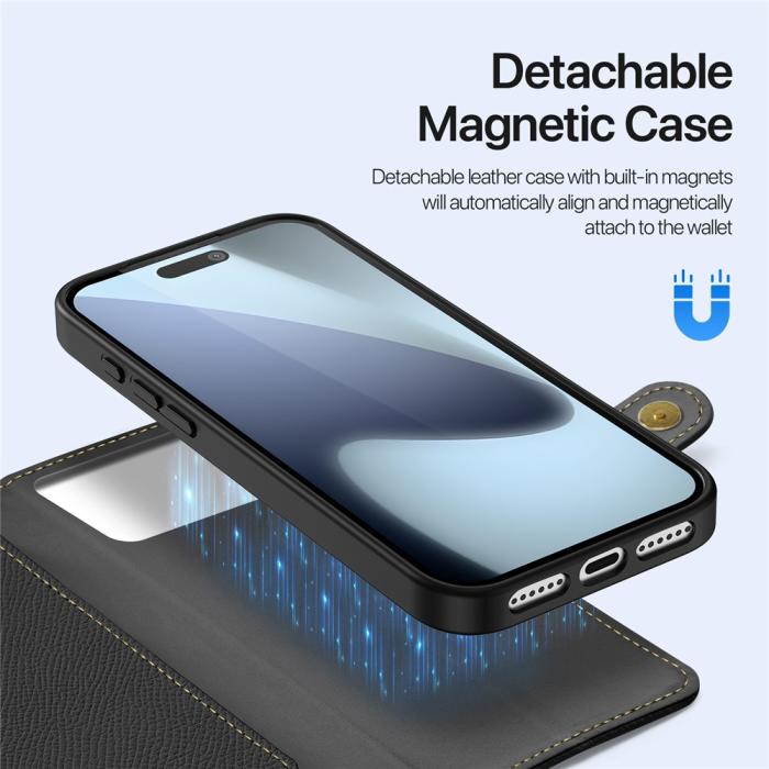 Bild 5, DUX DUCIS iPhone 17 Pro Max 2in1 Magnet Fodral Lawa Series Svart