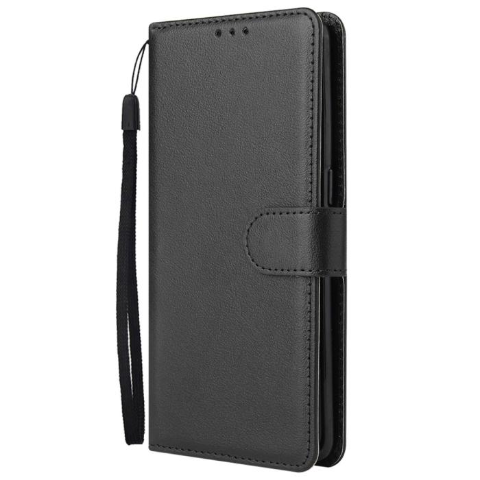 Bild 5, Samsung Galaxy A04s / A13 4G/5G Fodral Solid Läder Svart