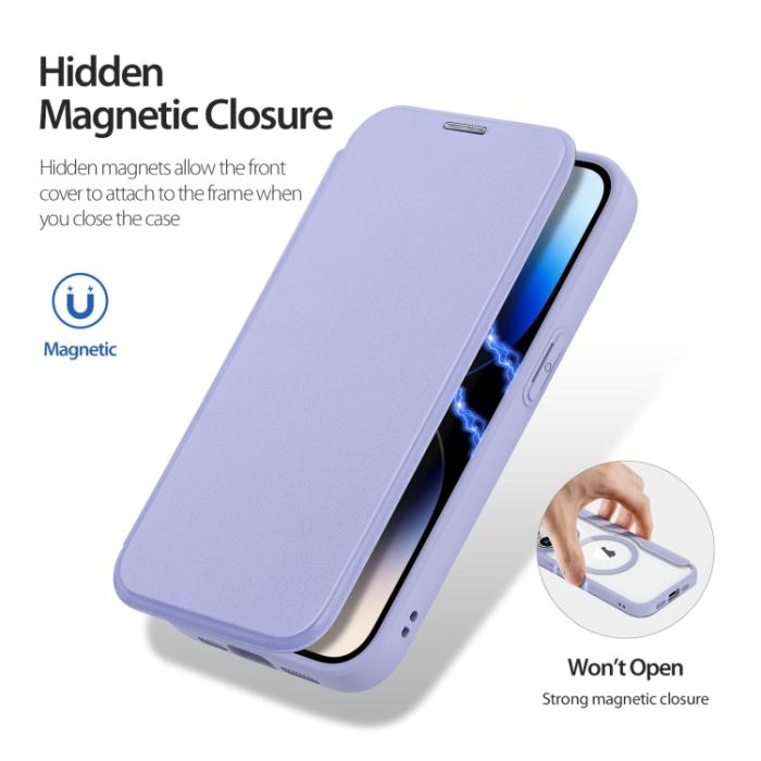 Bild 2, DUX DUCIS iPhone 15 Pro Fodral MagSafe Skin X Pro Lila