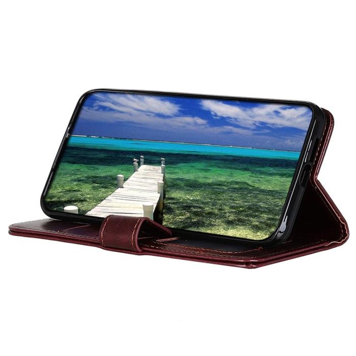 Bild 3, Xiaomi Redmi 10 5G Fodral Crazy Horse Brun