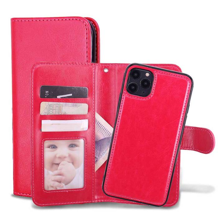 Bild 1, iPhone 11 Pro Max - Plånboksfodral / Magnet Skal 2 in 1 - Rosa