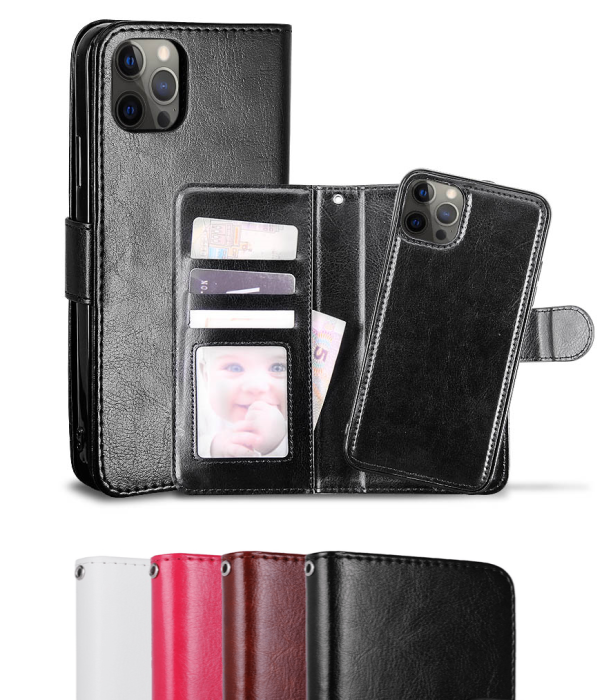 Bild 2, iPhone 14 Fodral / Magnet Skal 2in1 - Välj Färg!