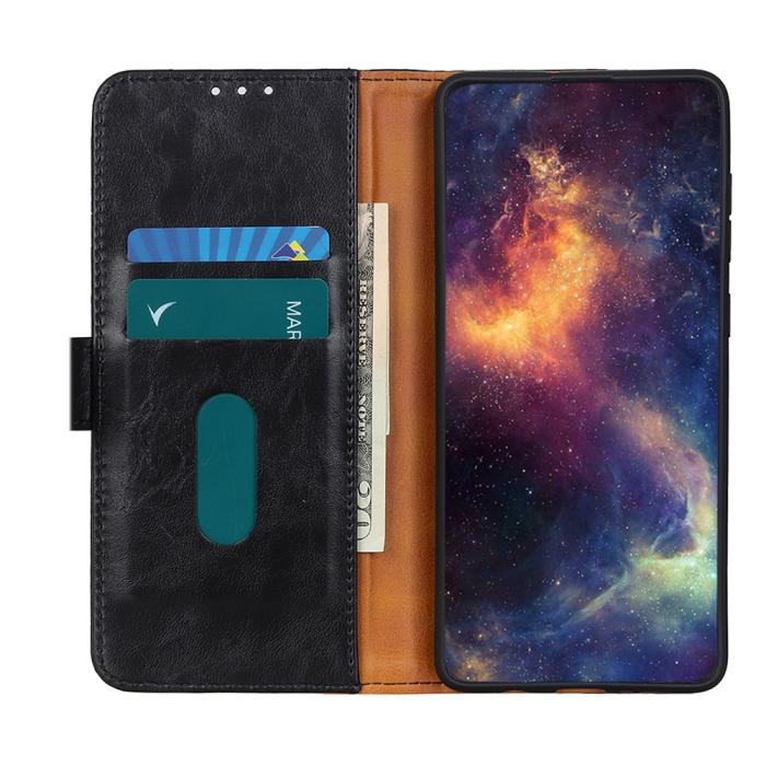 Bild 3, Samsung Galaxy A72 - KHAZNEH Läder Fodral - Svart