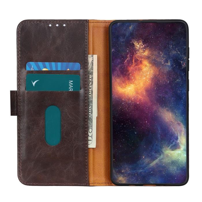 Bild 3, Samsung Galaxy A72 - KHAZNEH Läder Fodral - Brun