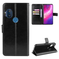 Motorola One Hyper - Crazy Horse Plånboksfodral - Svart