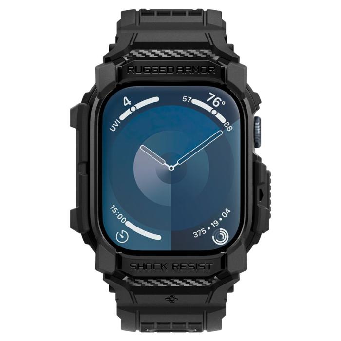 Bild 4, Spigen Apple Watch 11/10 46 mm Skal Rugged Armor 'Pro' Svart