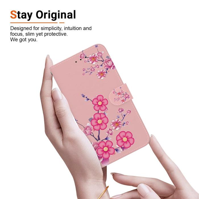 Bild 4, Samsung Galaxy A27 5G Fodral Läder Blommor Rosa
