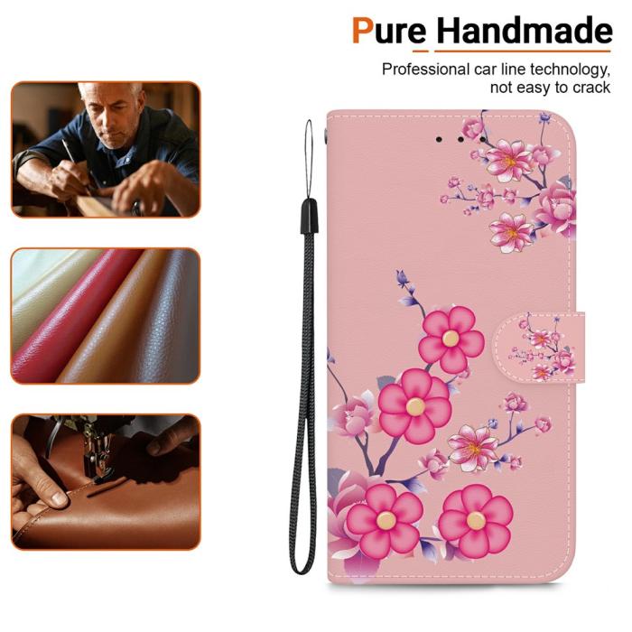 Bild 5, Samsung Galaxy A27 5G Fodral Läder Blommor Rosa