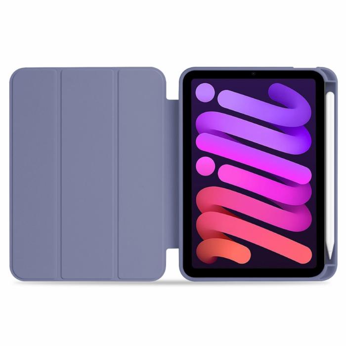 Bild 5, iPad Mini 2024/2021 Fodral Slim Tri-Fold Pennhållare Lila