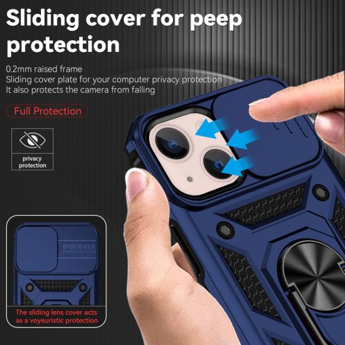 Bild 5, iPhone 14 Plus Skal CamShield Hybrid Ring Blå