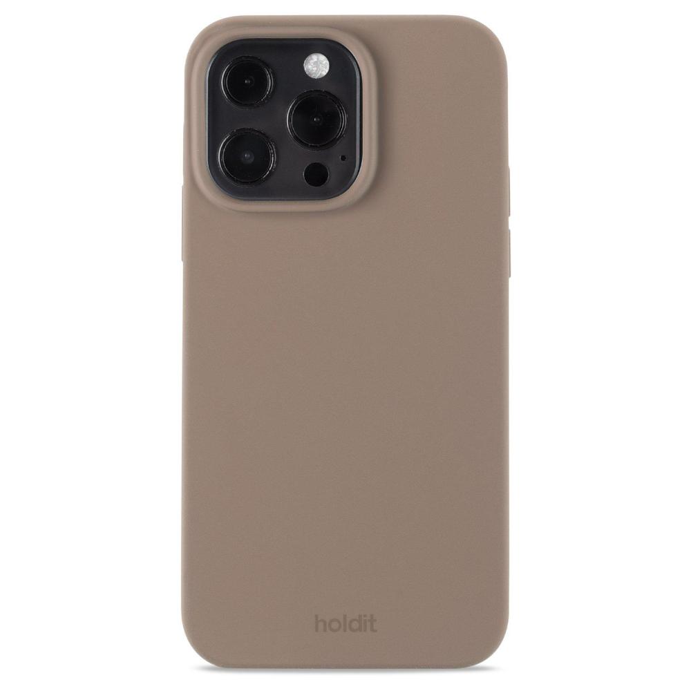 holdit iPhone 13 Pro Mobilskal Silikon Mocha Brown