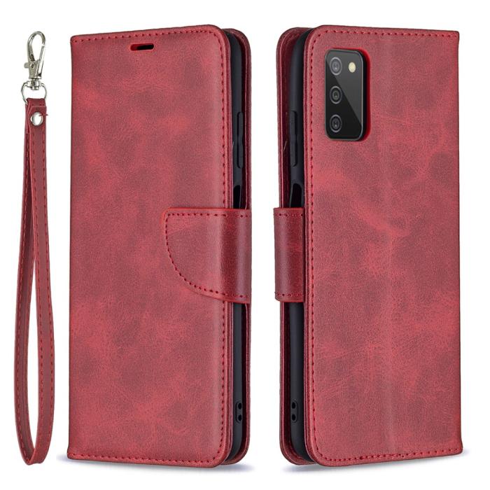 Bild 1, Samsung Galaxy A03s Fodral Läder Solid Shark Röd