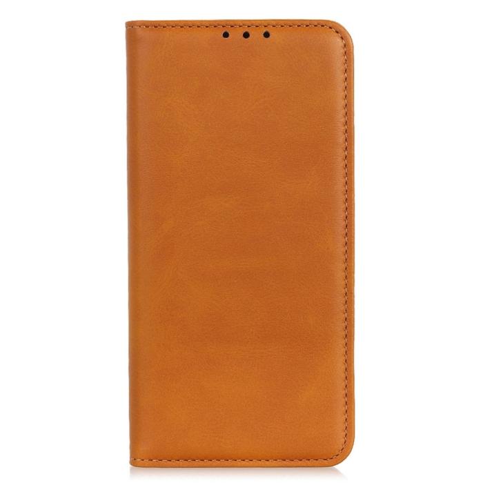 Bild 6, Motorola Edge 40 Pro 5G Fodral Flip Split Läder Brun