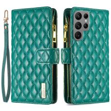 BINFEN Galaxy S25 Ultra Fodral Diamond Multifunktionell Gr&ouml;n