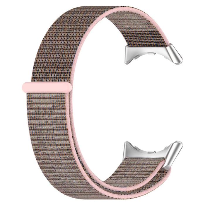 Bild 1, Google Pixel Watch / Watch 2 Nylon Loop Armband Rosa