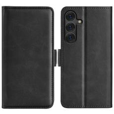 Samsung Galaxy S25 Fodral L&auml;der Svart