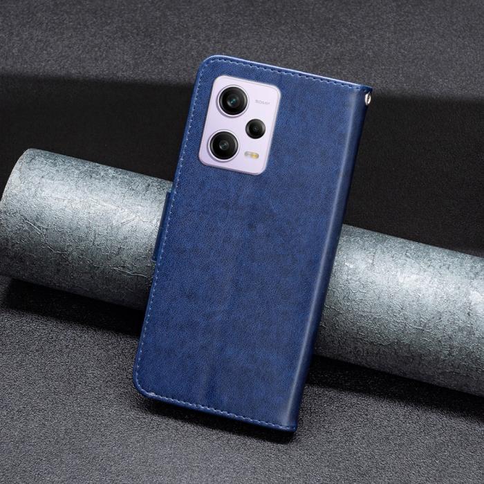 Bild 4, Xiaomi Redmi Note 12 Pro 5G Fodral Med Fjäril Tryck Blå