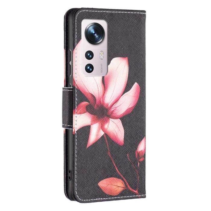 Bild 3, Xiaomi 12 Fodral Med Tryck Rosa Blomma