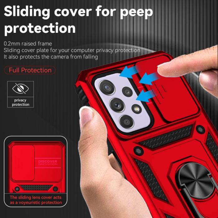 Bild 6, Samsung Galaxy A33 5G Skal Ring CamShield Röd