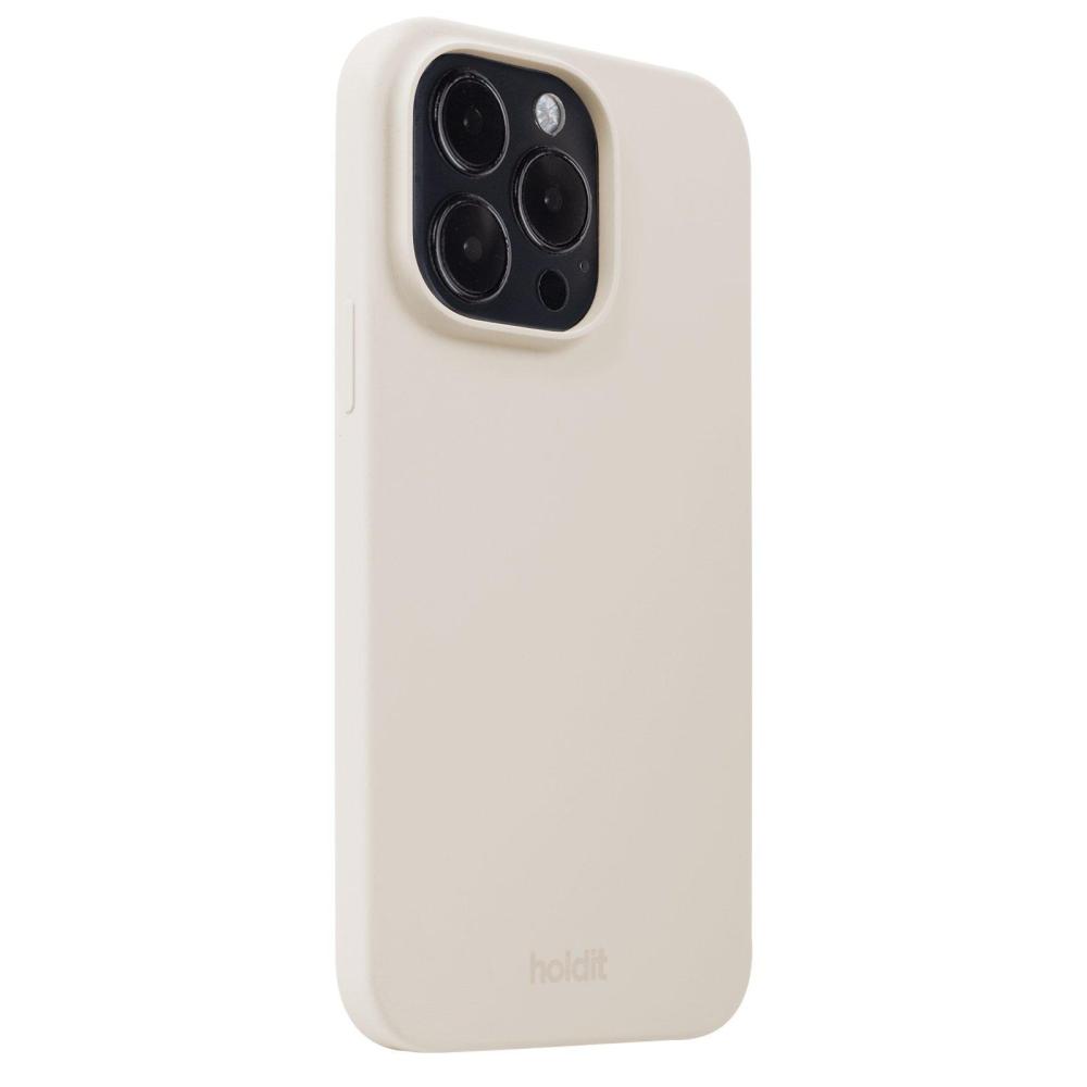 holdit iPhone 15 Pro Mobilskal Silikon Light Beige