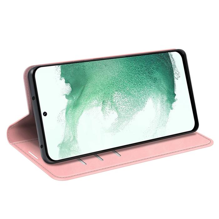 Bild 3, Samsung Galaxy S23 Plus Flip Fodral Skin Touch Ljus Rosa