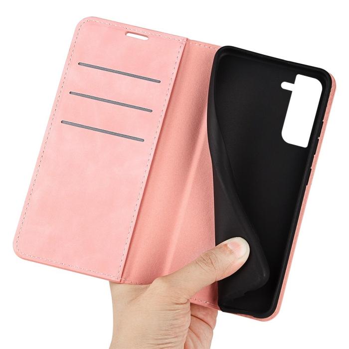 Bild 4, Samsung Galaxy S23 Plus Flip Fodral Skin Touch Ljus Rosa
