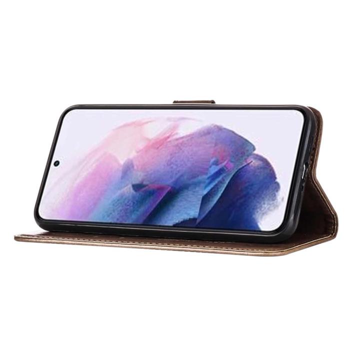 Bild 3, Samsung Galaxy S23 Fodral Fjäril Tryck Grå
