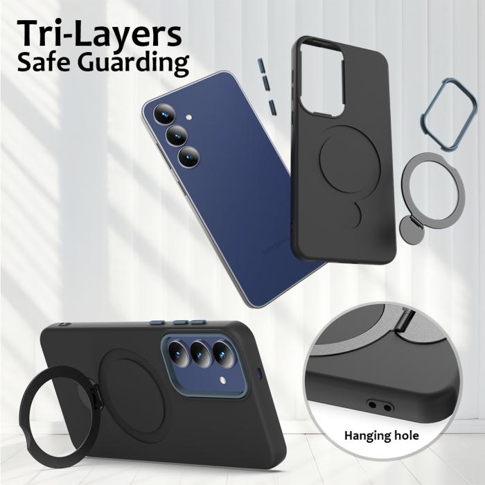 Bild 6, Samsung Galaxy S26 Plus Skal MagSafe Kickstand Hybrid Svart