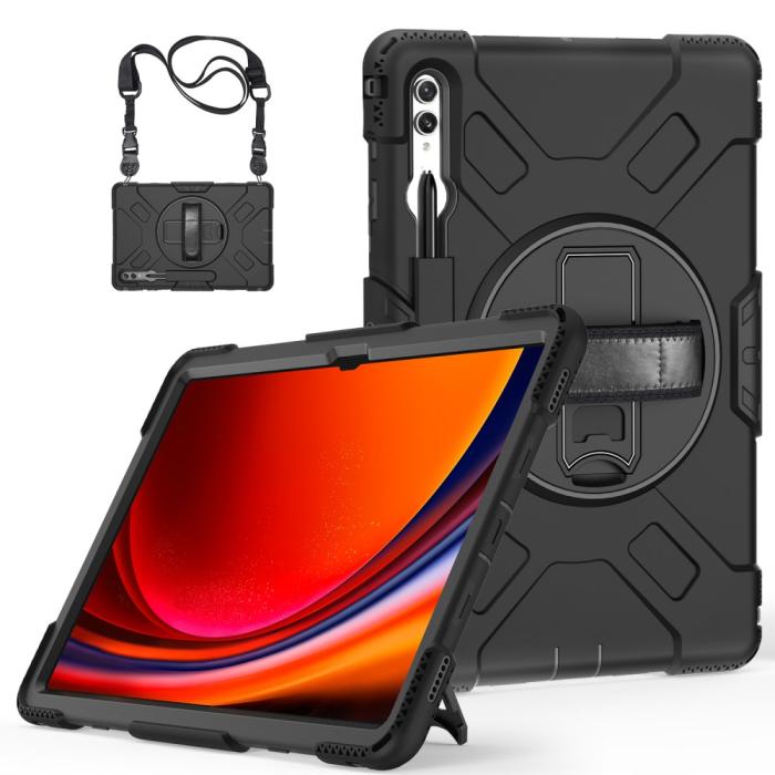 Bild 1, Samsung Galaxy Tab S9 Ultra Skal 360 Rotation Shockproof Med Rem