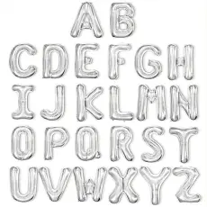 Bokstavsballong A 40 cm Silver