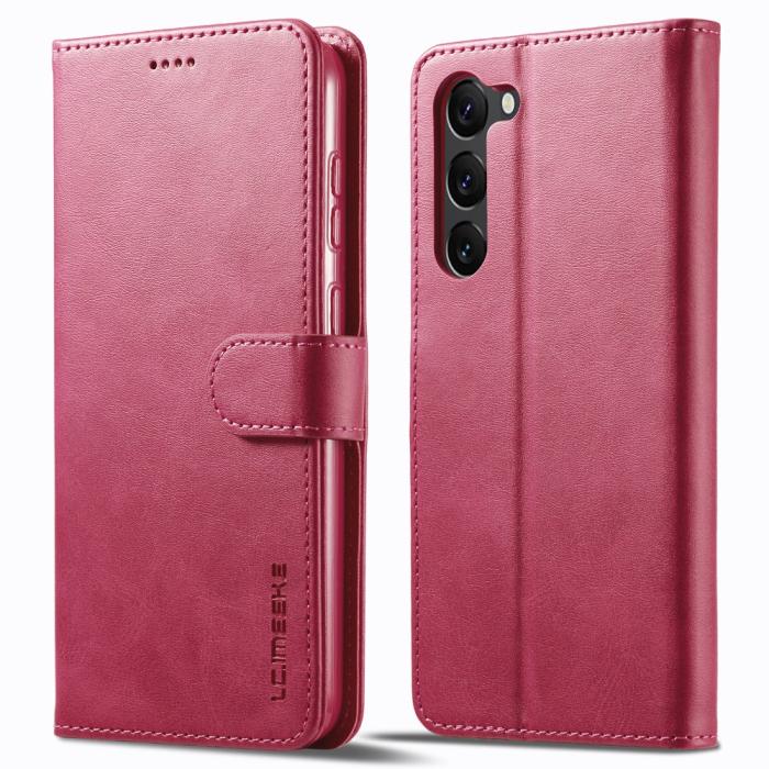 Bild 1, LC.IMEEKE Samsung Galaxy S24 Plus Fodral Läder Rosa/Röd