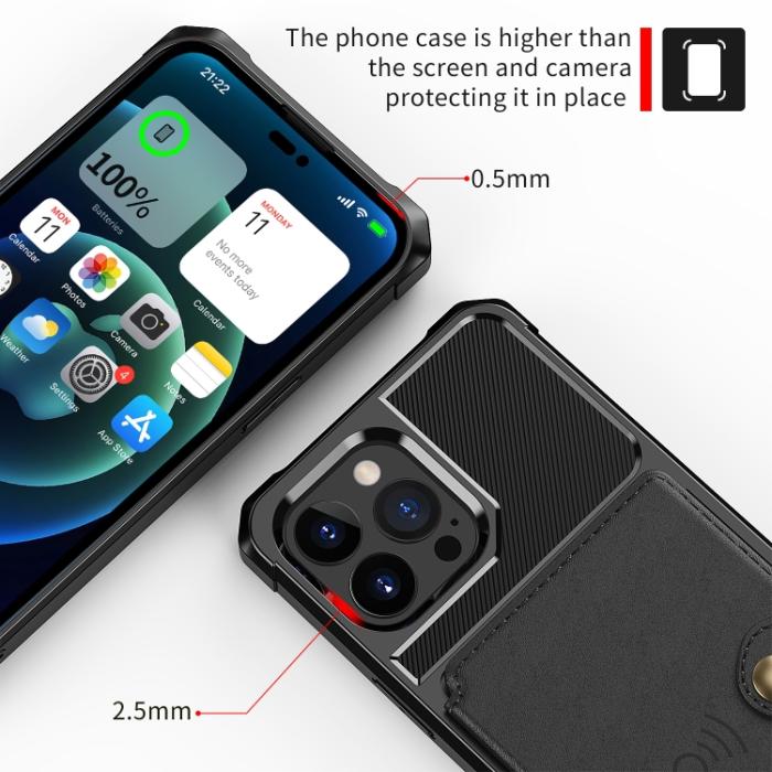 Bild 6, iPhone 14 Pro Skal Med Plånboksfunktion Svart