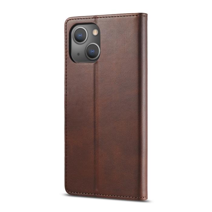 Bild 3, LC.IMEEKE iPhone 14 Fodral Läder Brun