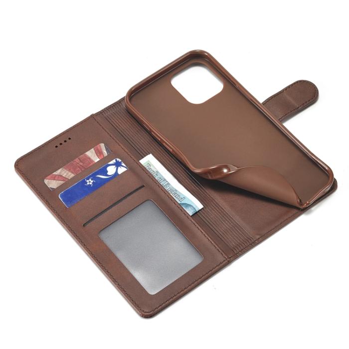 Bild 6, LC.IMEEKE iPhone 14 Fodral Läder Brun