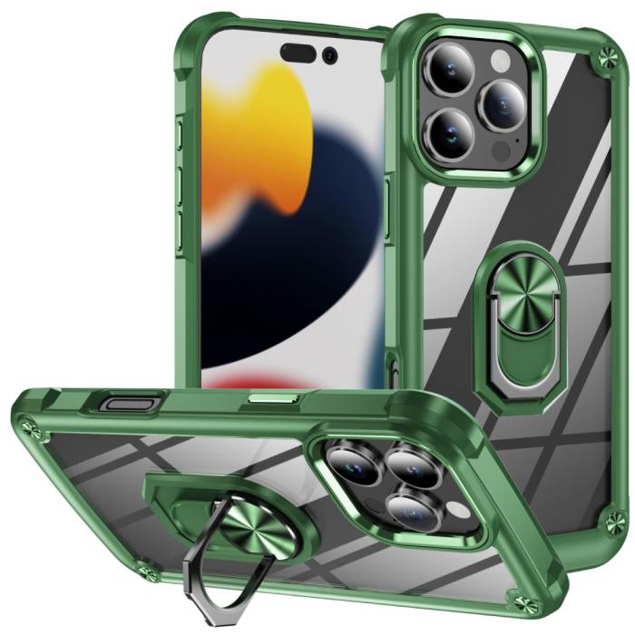 Bild 1, iPhone 16 Pro Max Skal Shockproof Ring Hybrid Grön