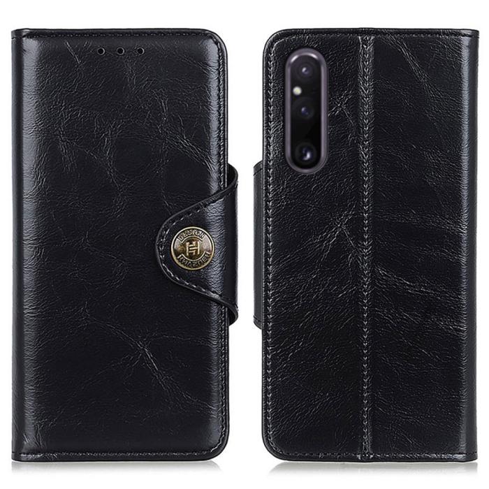 Bild 1, KHAZNEH Sony Xperia 1 V Fodral Magnetisk Mässing Svart