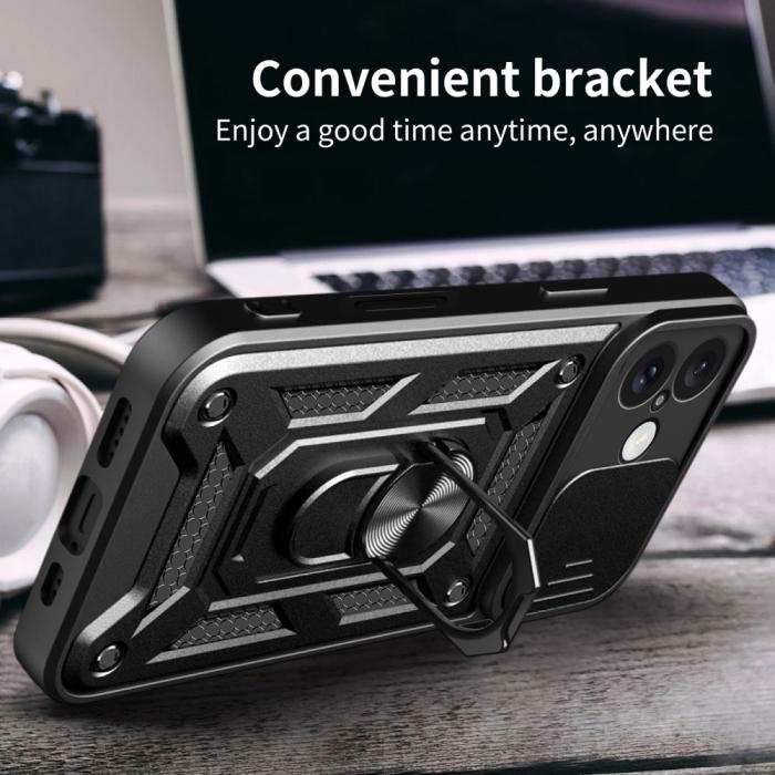Bild 4, iPhone 16 Skal CamShield Ring Hybrid Svart
